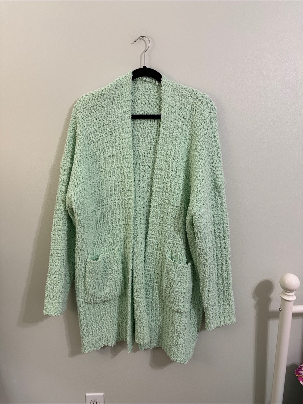 Cozy Mint Open-Front Women's Cardigan Sweater